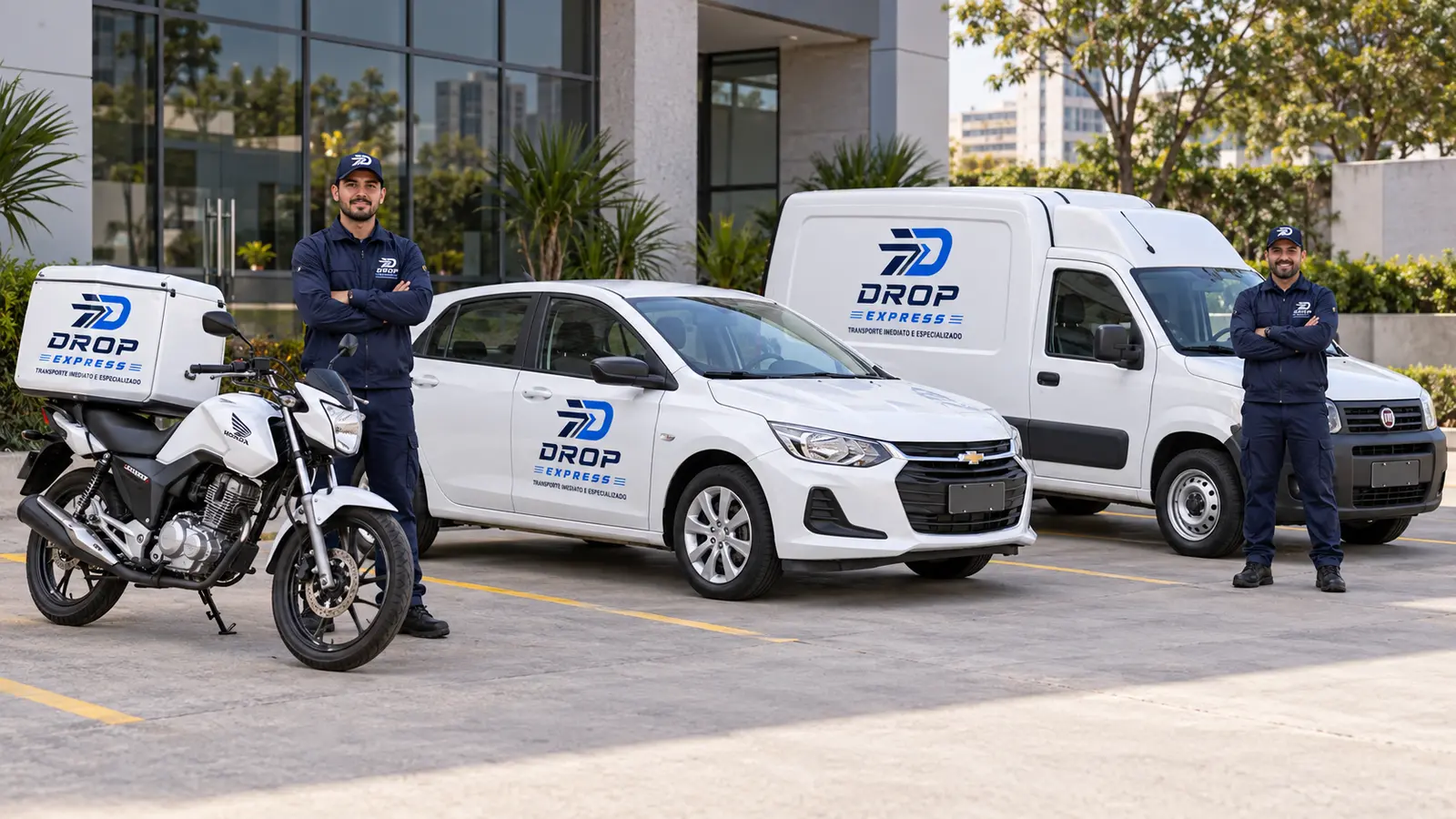Frota DROP EXPRESS com moto, carro e Fiorino